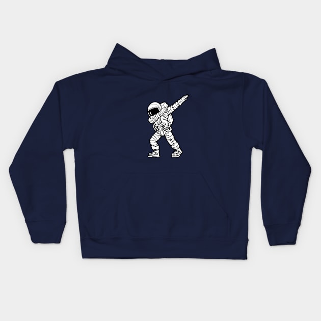 Dabbing Astronaut Kids Hoodie by spacefunkdesigns